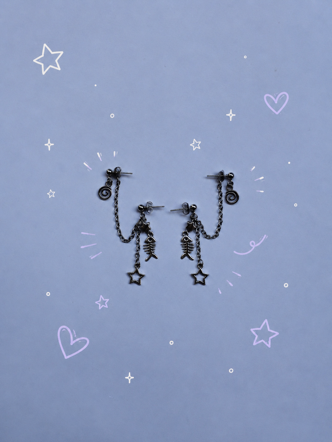 Double pierced starry fishbone