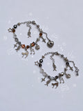 Cat and key charm set