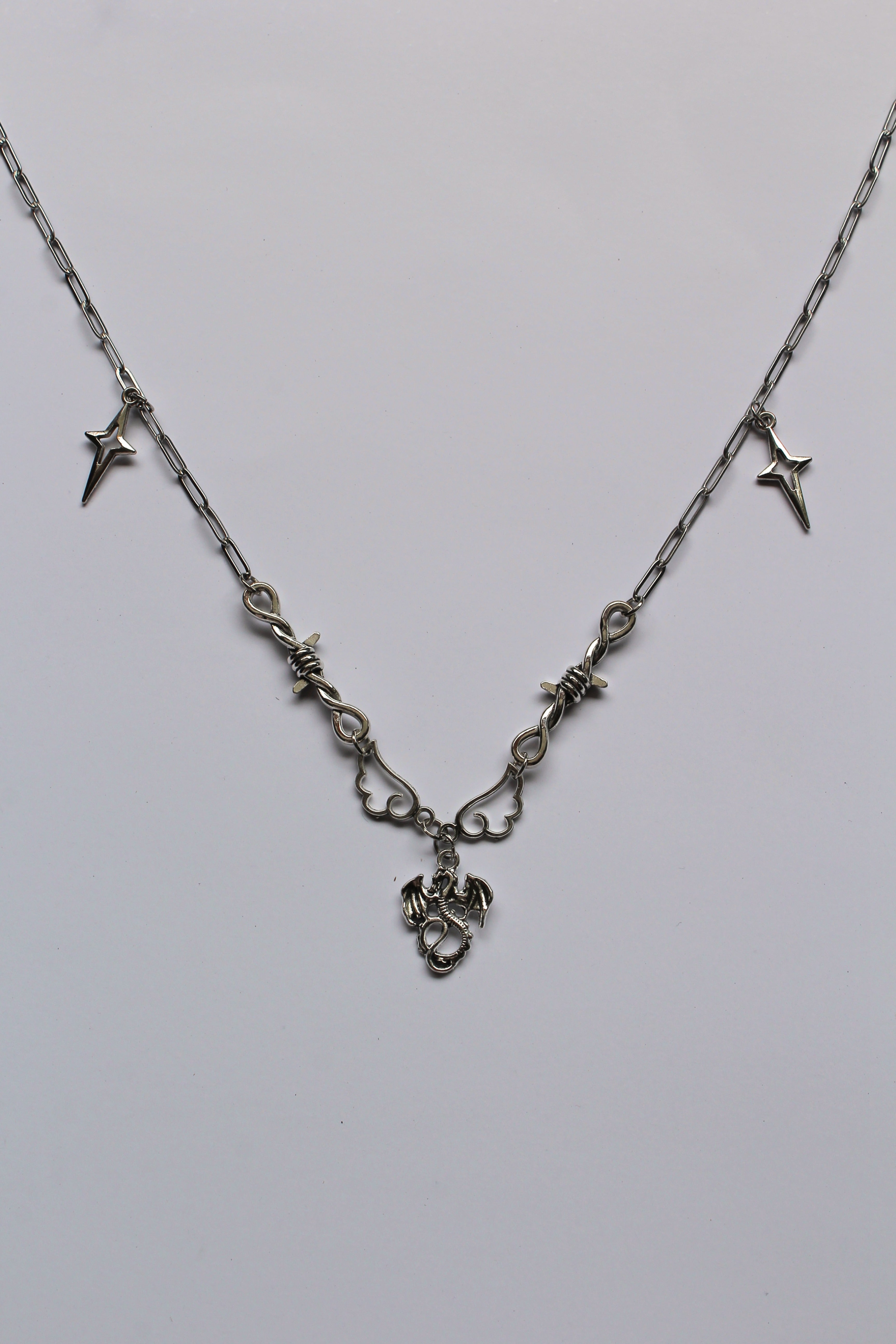 Charm necklace silver