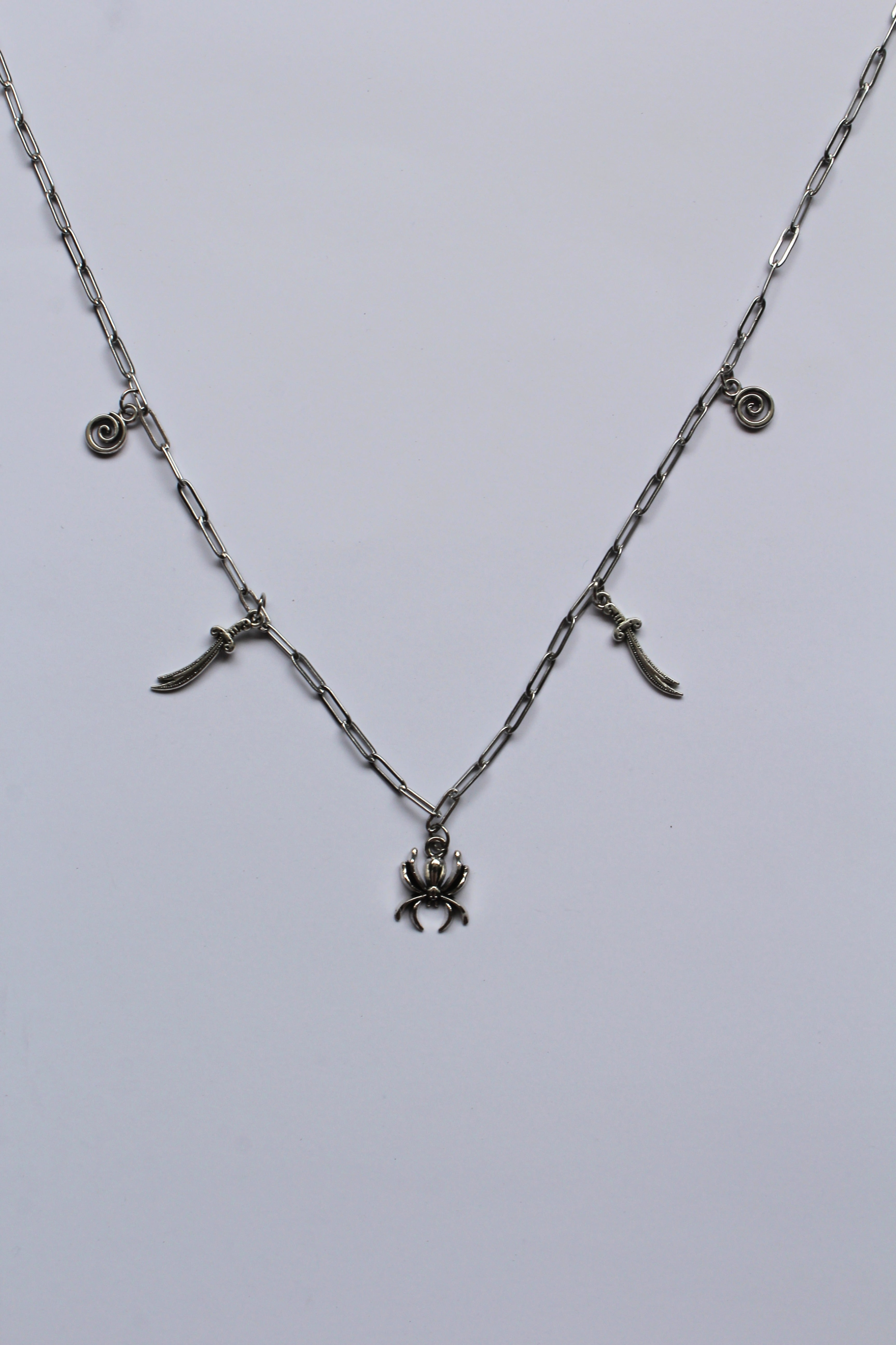 Charm necklace silver
