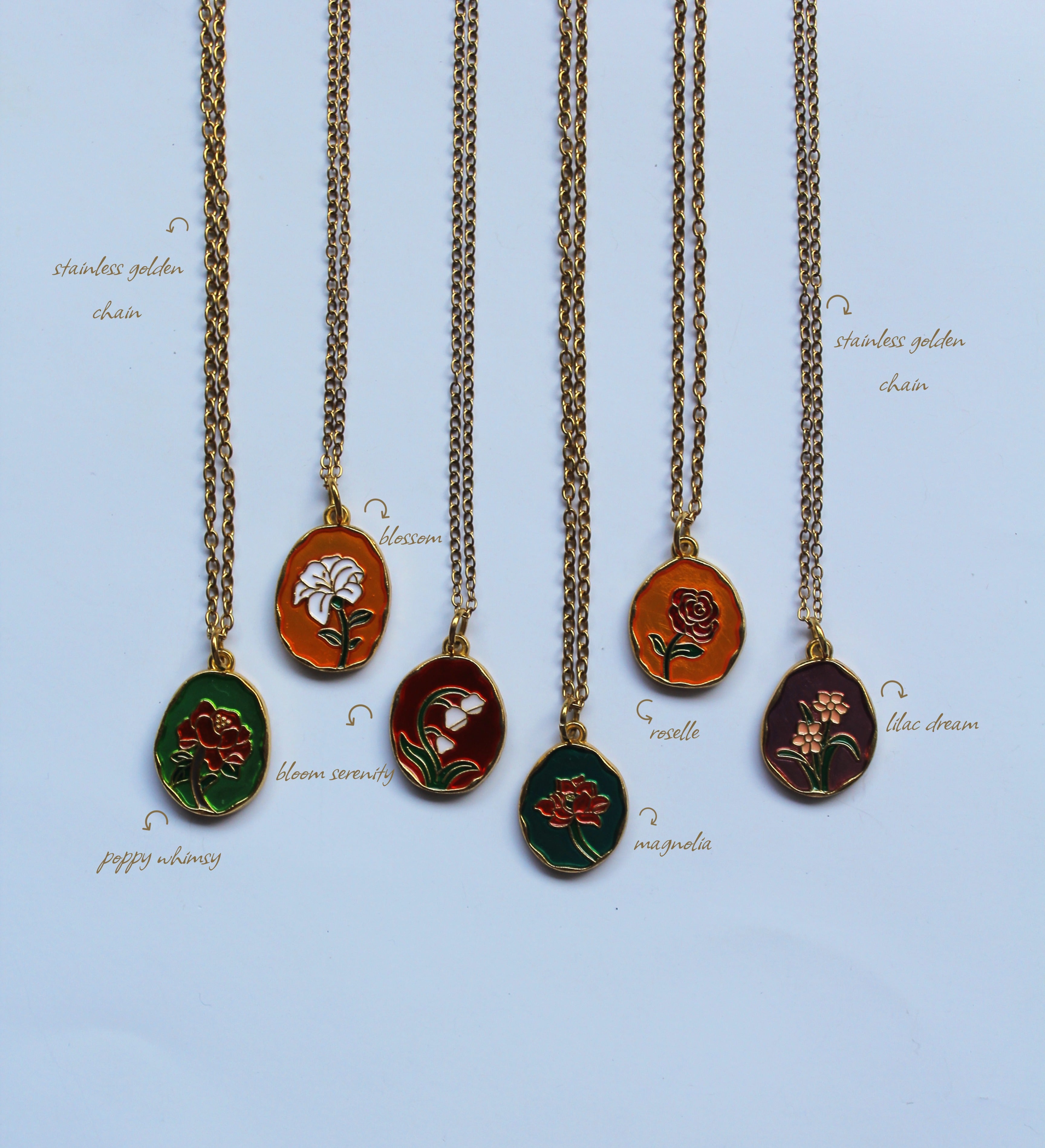 Golden pendants