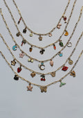 Golden Paperclip Charm Chains