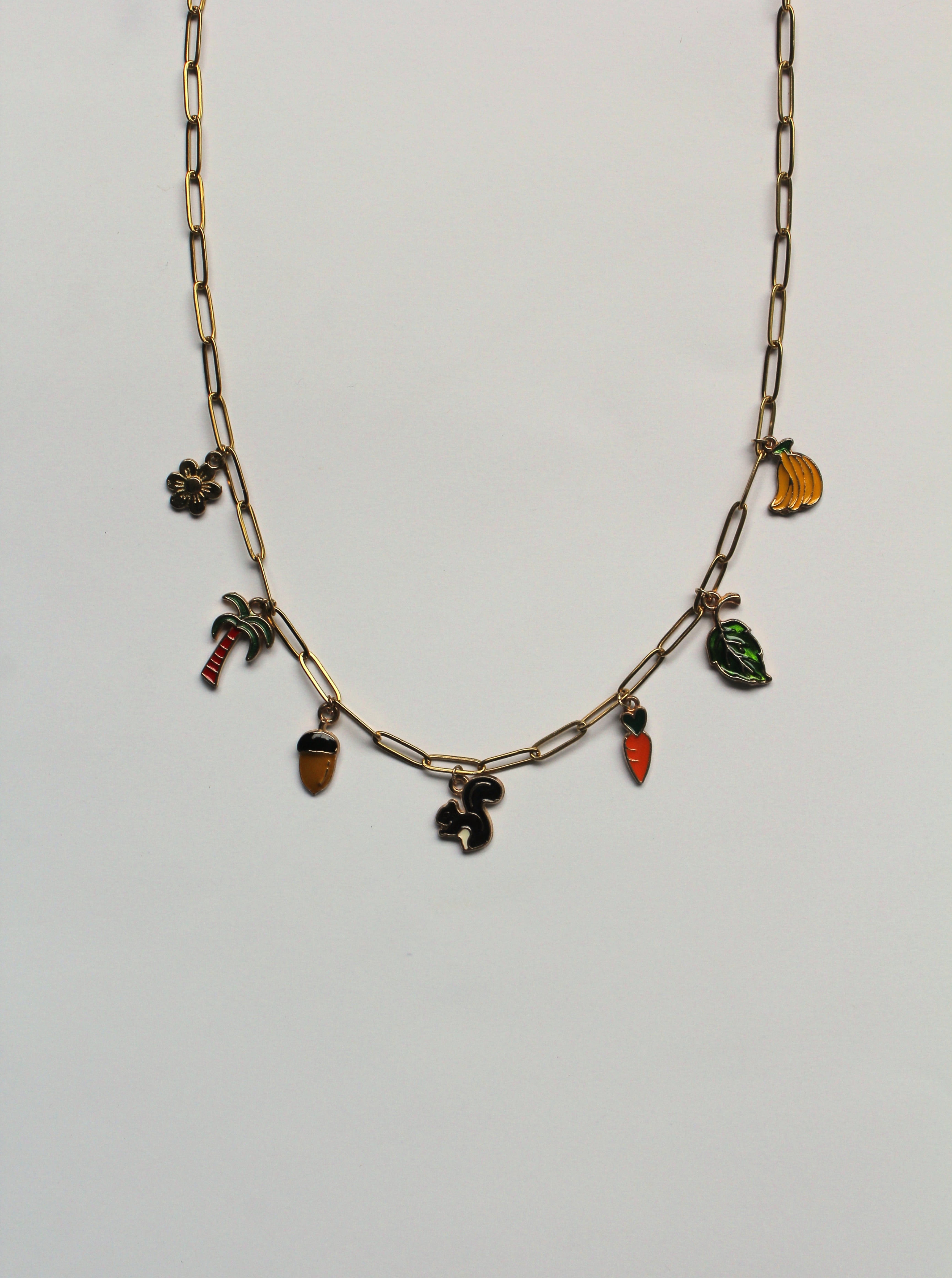 Golden Paperclip Charm Chains