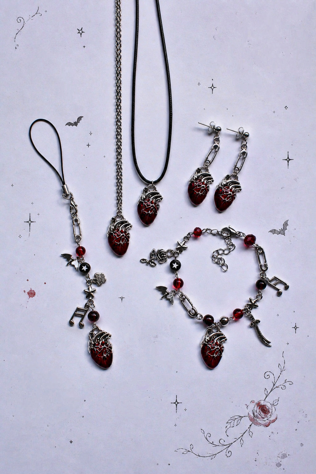 Dark romance heart set