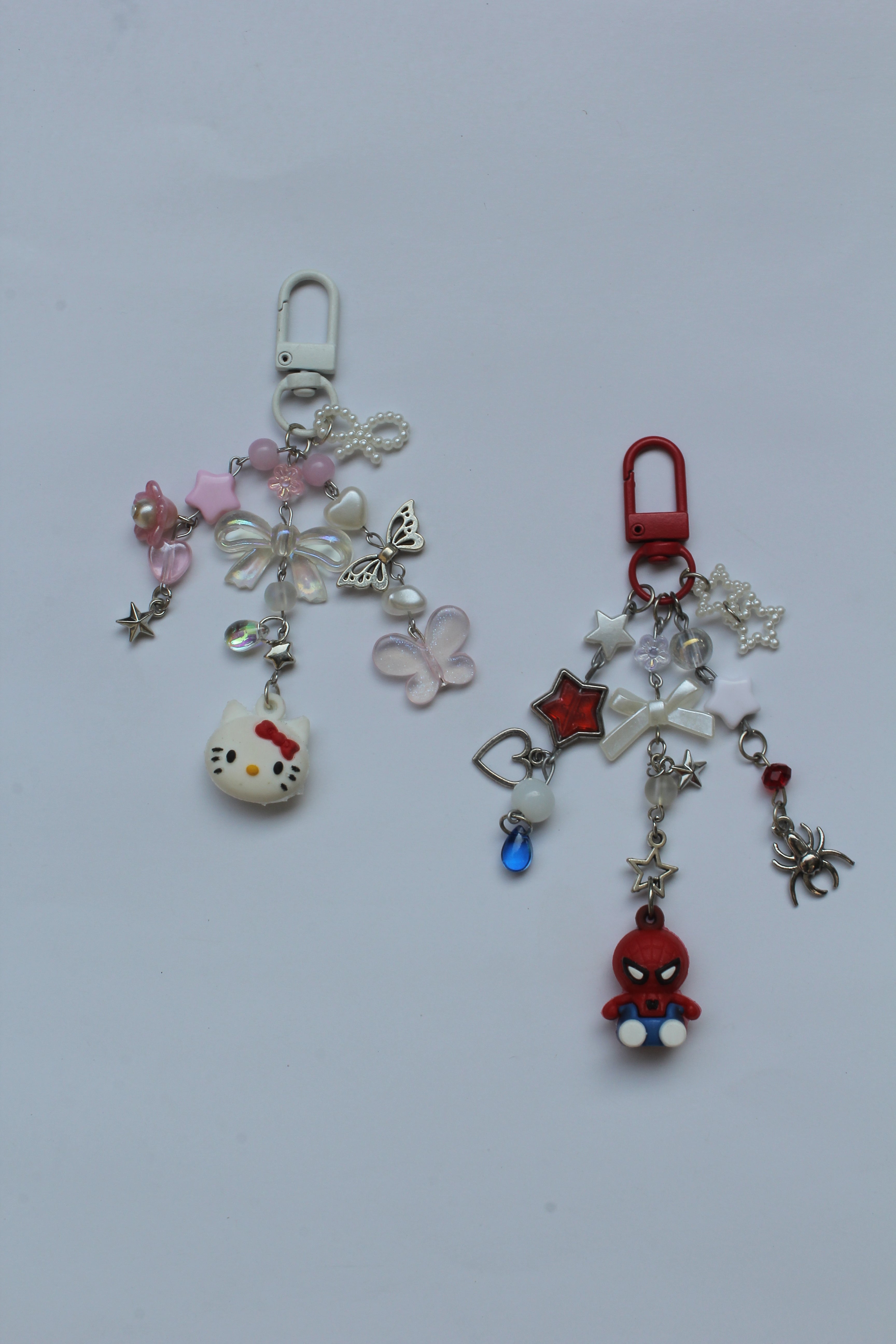 Kitty cute & Spidey cool keychains