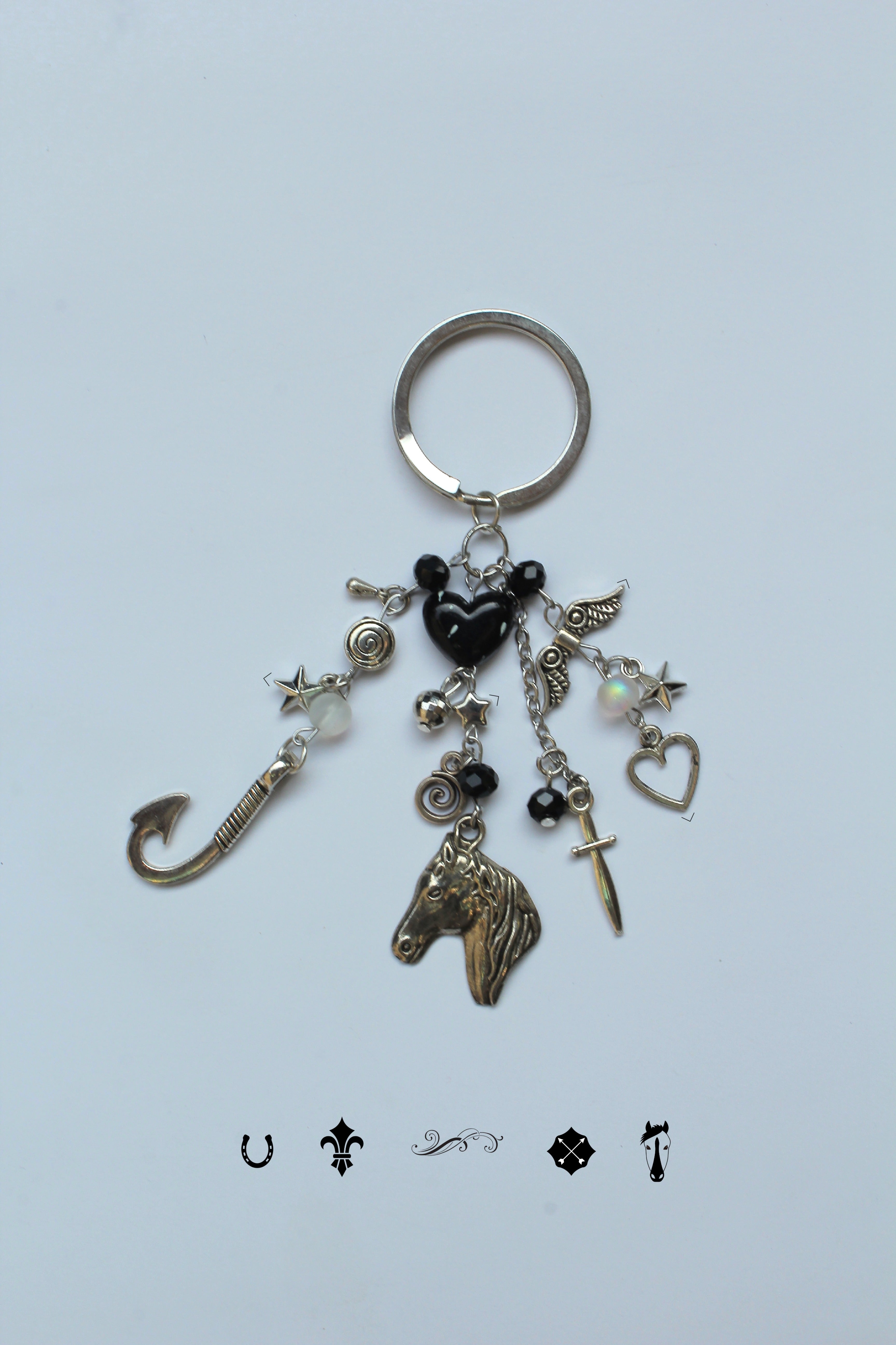 Horse & Heart Keychain