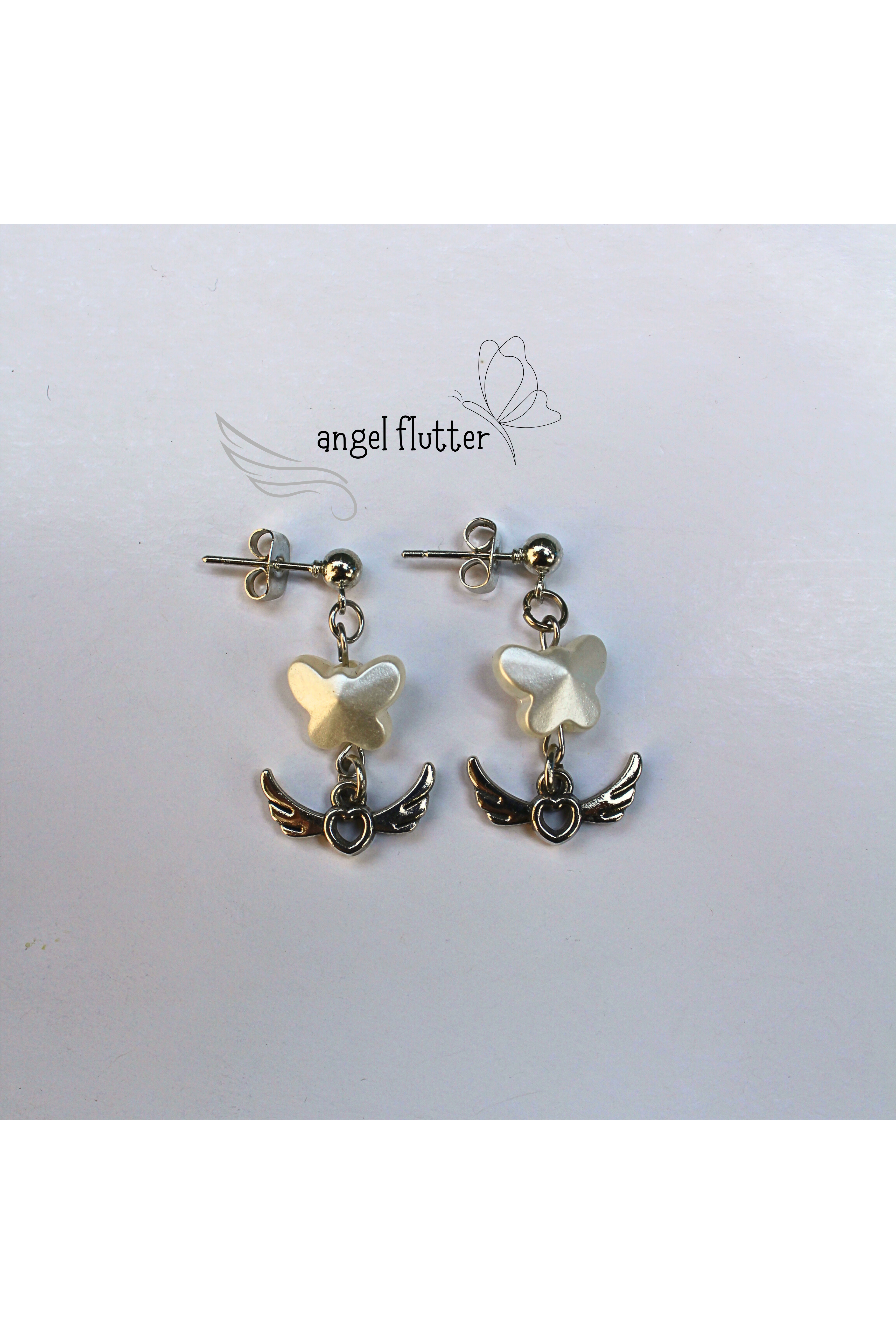 angel flutter earings