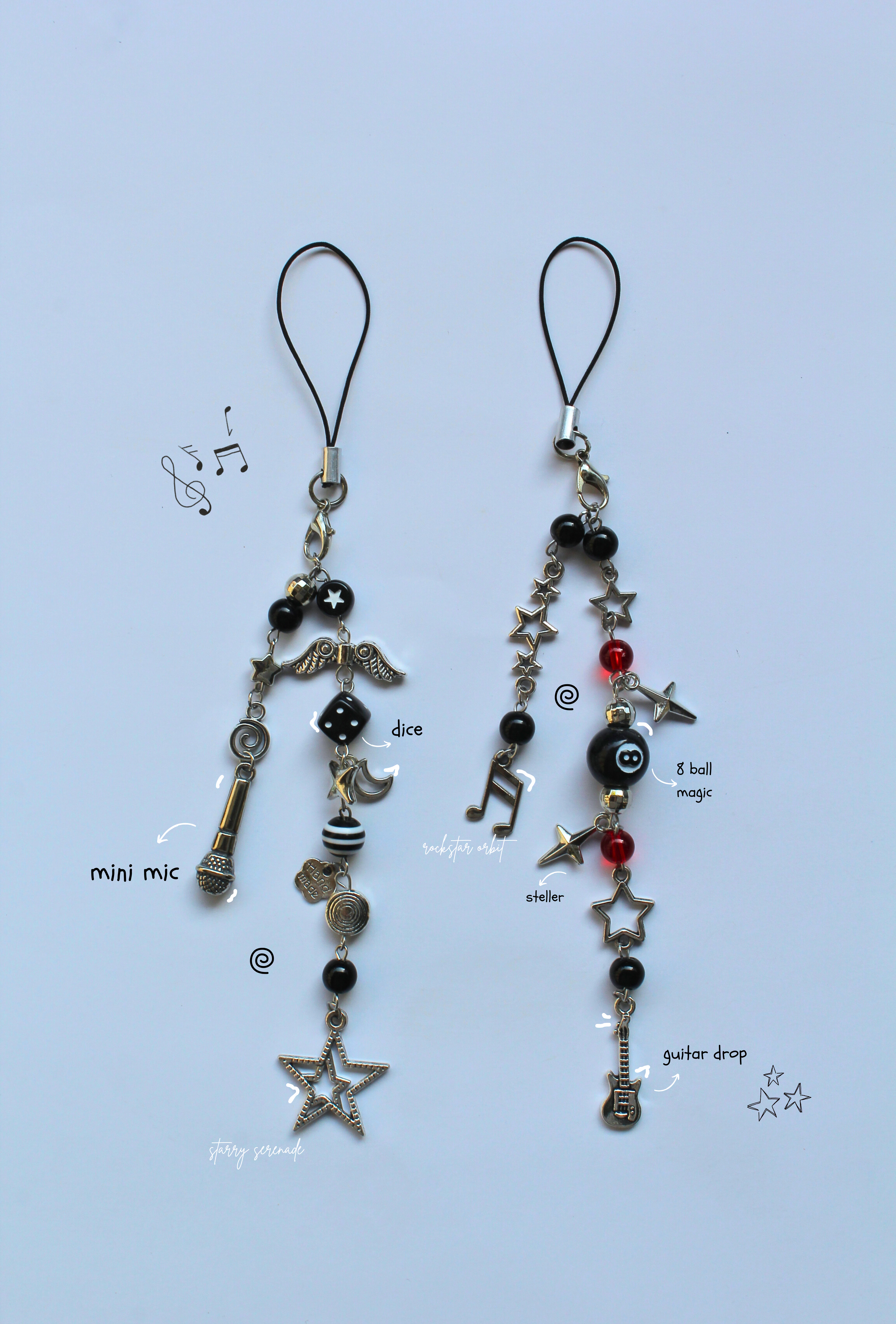 Rock Pop Phone Charms